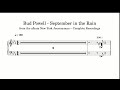 Bud Powell - September in the Rain (1945, with Frankie Socolow) - Piano Transcription