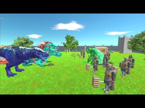 MUTANT PRIMATES VS CARNIVORE DINOSAURS | Animal Revolt Battle Simulator