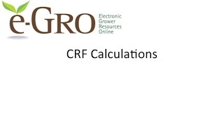 CRF Calculations