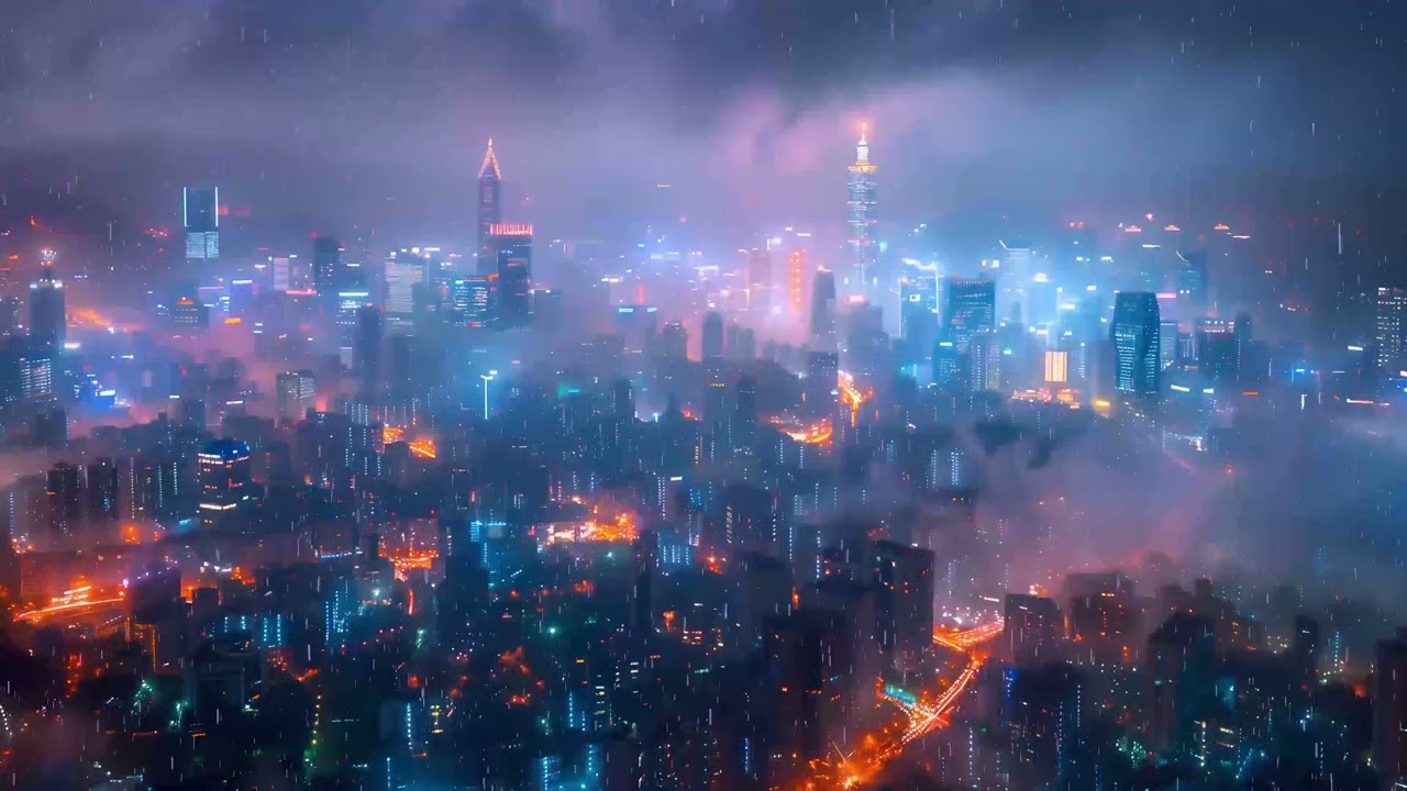 Cyberpunk Seoul Cityscape thumbnail