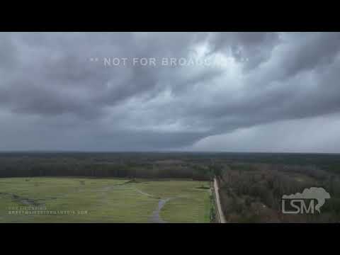 01-03-2023 Hurtsboro, AL - Tornadic Supercell Rotating - Drone