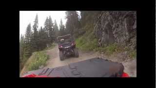 preview picture of video 'ATV trail riding in the Rocky Mountains Polaris 550cc RZR 800cc 1080p'