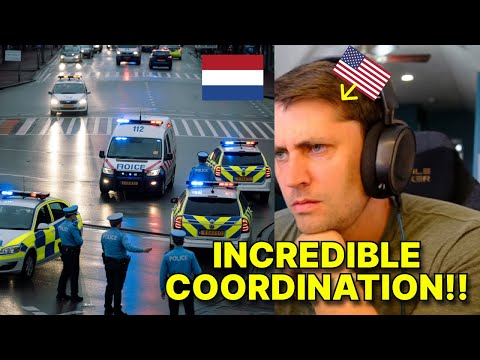American in awe at Dutch Ambulance and Police emergency escort