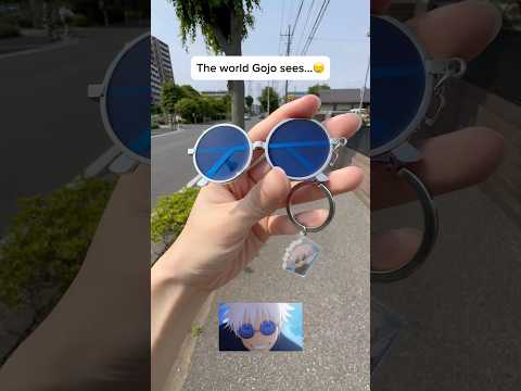 What does Gojo see…👀#jujutsukaisen #jjk #gojo #gojosunglass #hiddeninventory #money #jjkmovie