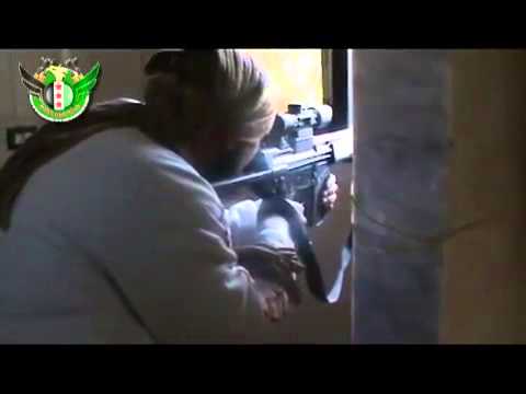 تمركز قناصي فرقة تحرير الشام عل احدى الجبهات في ريف دمشق