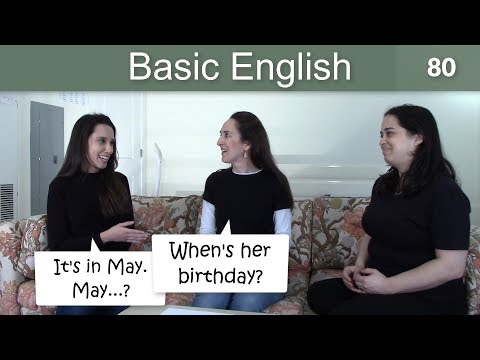 Lesson 80 👩‍🏫Basic English with Jennifer🎂 Birthdays & Using IN and ON