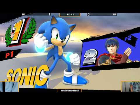 WBB #100  6WX (Sonic) vs Vash (Marth)   Winners Round 3   Smash 4 Singles