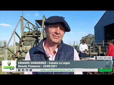 EDUARDO SIGMARINGO - Cabaña La Legua | Remate Primavera - 23/09/2021