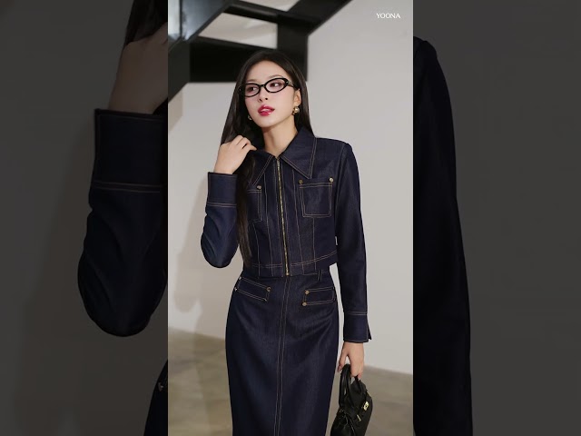 ET13B084 - Sét bộ lụa jean