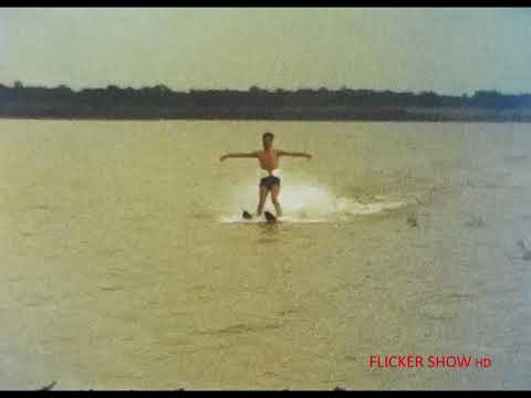 8mm Home Movie Mott Family Waterskiing Show 1967