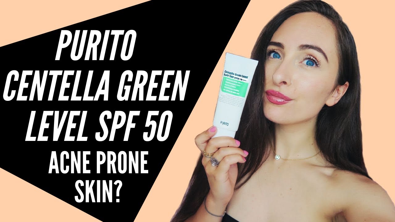 Centella Green Level Safe Sun SPF 50 PURITO Review 🧐 ACNE PRONE SKIN