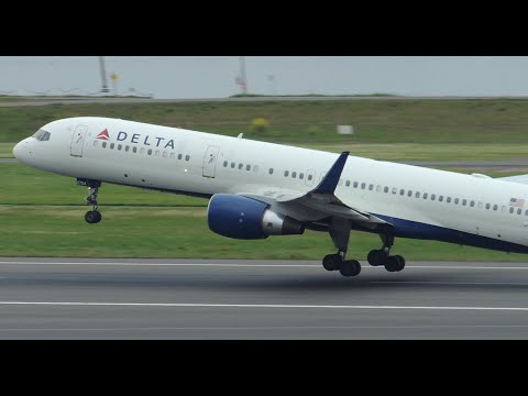 Delta Airlines Boeing 757-200 [N6704Z] takeoff from PDX