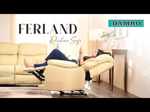 Ferland Recliner Sofa Set by Damro | Best Leather Recliner for Indian Homes