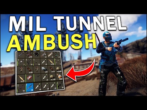 THE AMBUSH at the MILITARY TUNNELS! - Rust Solo #4