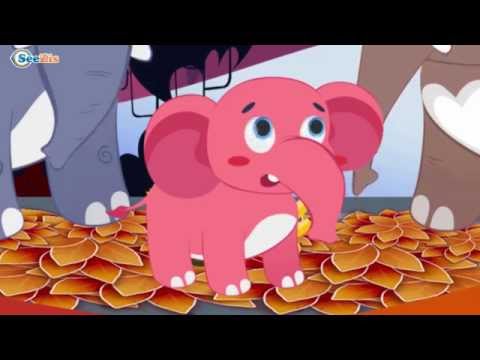 Wild animals - Elephant -  Developing Cartoon for Babies and Toddlers in English