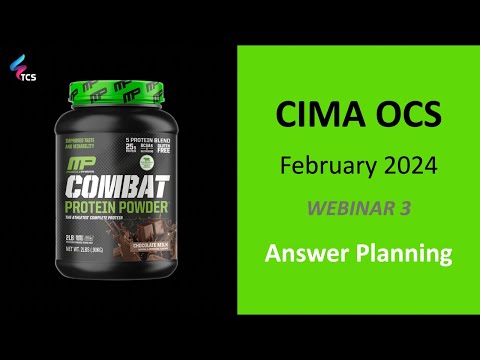 CIMA Operational Case Study (OCS) Feb 2024 (Personal Best) - Webinar 03: Answering Technique