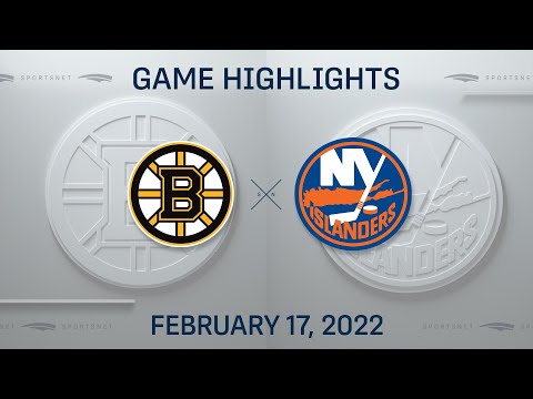 NHL Highlights | Bruins vs. Islanders - Feb. 17, 2022