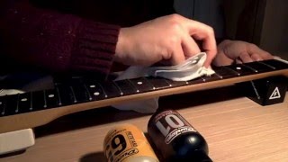 Video thumbnail for How to clean a Rosewood Fretboard: Dunlop 01 Cleaner & 65 Lemon Oil by Vince Van Gestel
