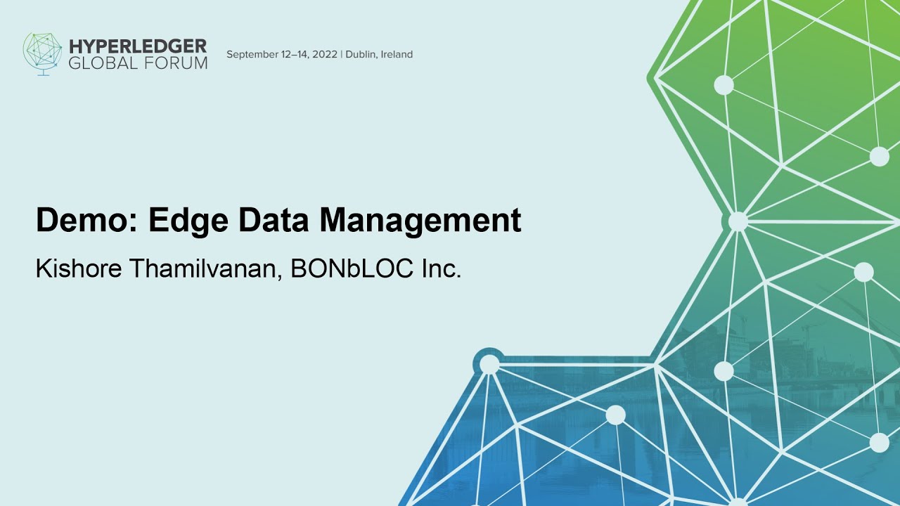 Demo: Edge Data Management - Kishore Thamilvanan, BONbLOC Inc.