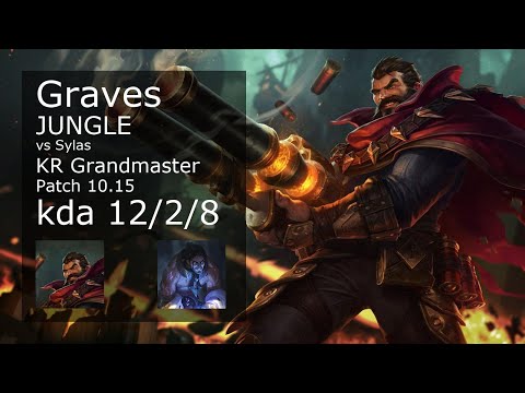 Graves vs Sylas Jungle - KR Grandmaster 12/2/8 Patch 10.15 Gameplay // [롤] 그레이브즈 vs 사일러스 정글