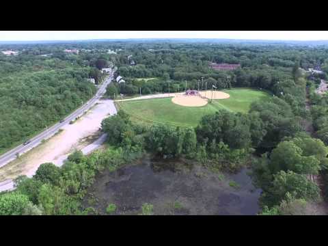 School Street in Taunton, MA Danny and Jessie's baby shower July 25 2015  Drone Aerial