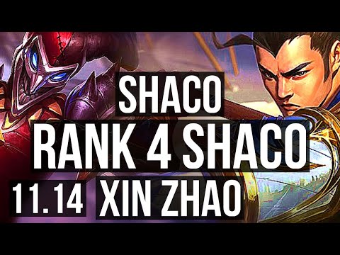 SHACO vs XIN ZHAO (JUNGLE) (DEFEAT) | Rank 4 Shaco, 6/0/2, 600+ games | EUW Challenger | v11.14