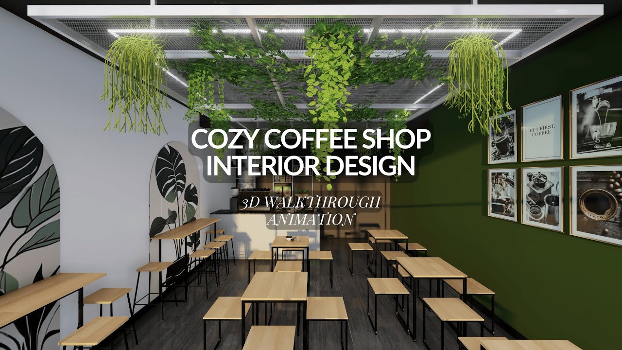 Cozy Coffee Shop Design | Architectural Walkthrough Animation
