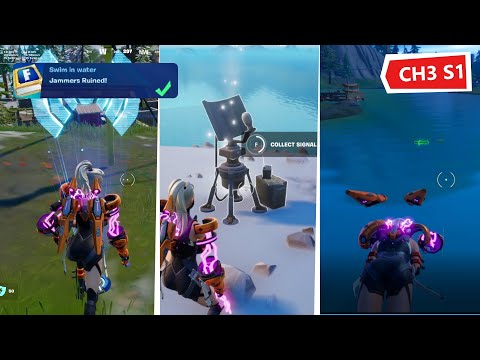 Collect Signal Jammers and Swim in water in Fortnite Week 8 Resistance Quest