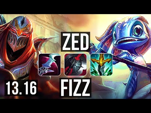 ZED vs FIZZ (MID) | 9 solo kills, 2.0M mastery | EUW Master | 13.16