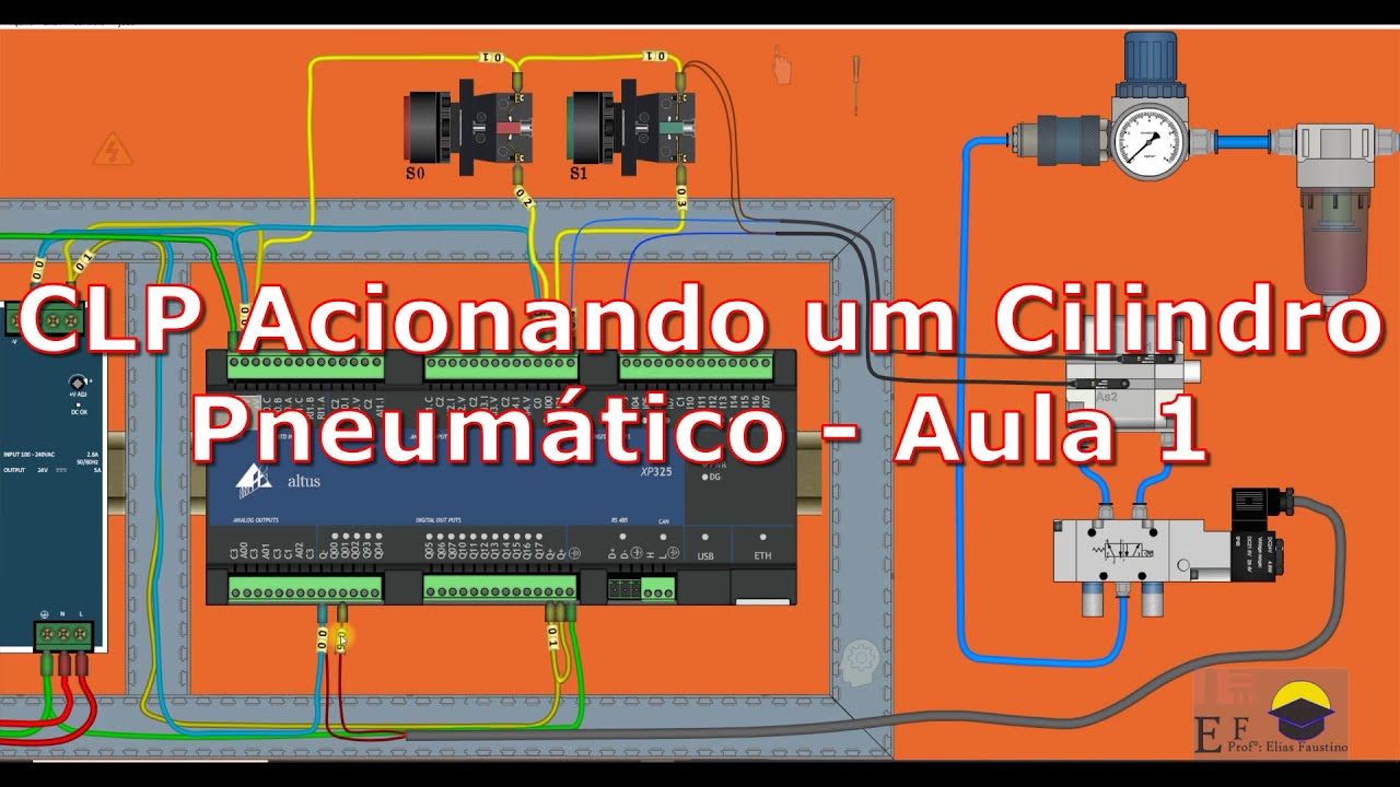 Clp Acionando um Cilindro Pneumático - Aula 1.
