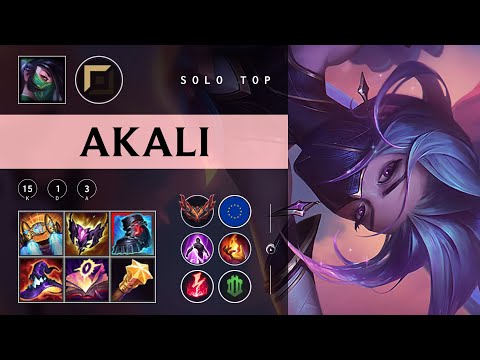 Akali Top vs Galio - EUW Grandmaster Patch 25.24