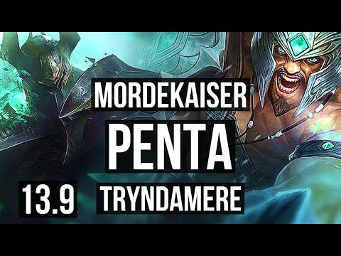 MORDEKAISER vs TRYNDAMERE (TOP) | Penta, 10/1/2, Legendary, 1.3M mastery | KR Diamond | 13.9