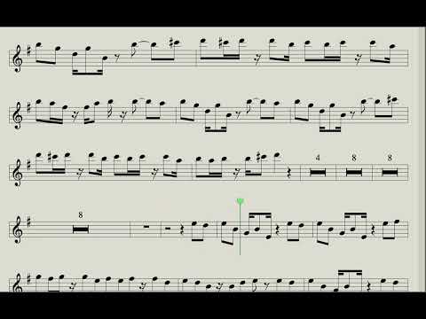 Partitura Sax Alto com Backing Track - Syntheticsax - Popcorn