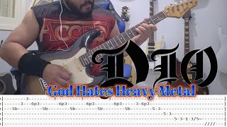 DIO - God Hates Heavy Metal - GUITAR LESSON WITH TABS