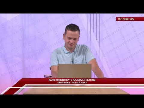 TV REPLIKA 26.08.2020. - KAKO KOMENTIRATE NAJNOVIJI REJTING STRANAKA I POLITIČARA?