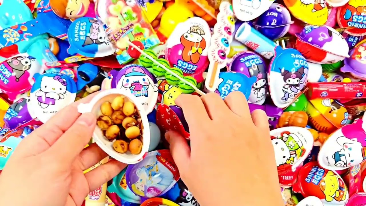 🍬🍭 ASMR Satisfying Video Lots of Yummy Glitter Rainbow Candies Lollipops Chocolate Unpacking Opening