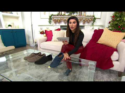 Earth Origins Nubuck Adjustable Slip-Ons - Paisley on QVC