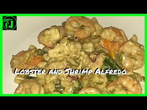 Lobster and Shrimp Pasta Alfredo | How to make Pasta Alfredo with seafood