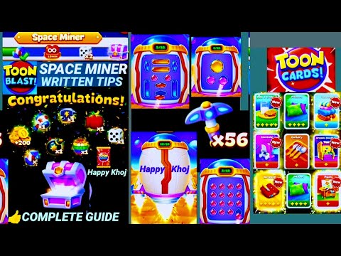 Toon Blast SPACE MINER 🚀 Full Guide| Free Coins-Cards & Boosters 😲 | 2025 Update Gameplay CounTries