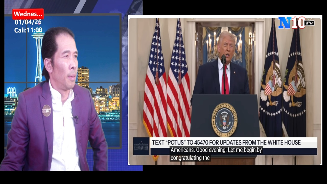 01-04:🔴Live : (Tiếng Việt ) Thông Điệp Của Tt Trump Trước Toàn Nước Mỹ ,