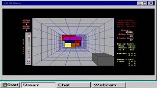 3D-Pitfall (MS-DOS) - A 3D Tetris Style Game