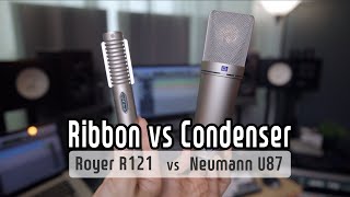 Video thumbnail for Ribbon mic vs Condenser Mic I Royer 121 vs Neumann U87 by Daniel Hong