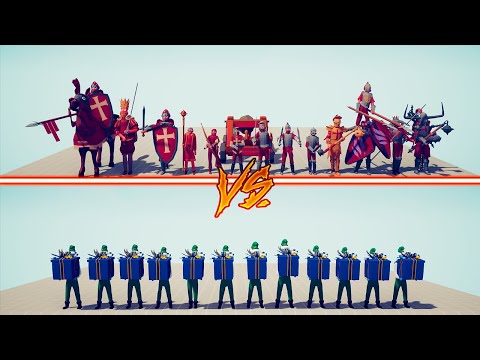 MEGA MEDIEVAL TEAM vs PRESENT ELF TEAM - Totally Accurate Battle Simulator | TABS