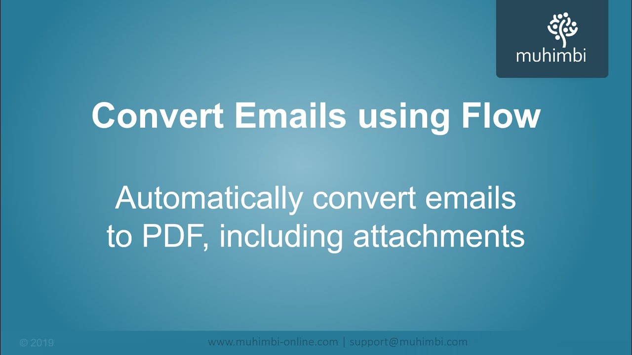 Converting emails, including all attachments, to PDF using MS Flow