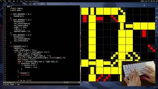 Advent of Code 2023 in C - Day 16 Visualization