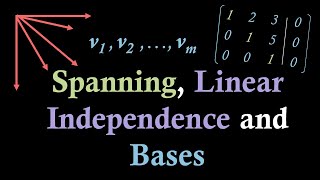 Spanning, Linear Independence and Bases - Linear Algebra