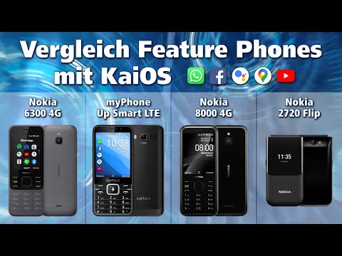 Vergleich KaiOS-Handys: Nokia 6300 4G vs myPhone Up Smart LTE vs Nokia 8000 4G vs Nokia 2720 Flip