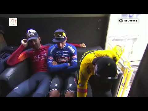 Mathieu Van der Poel, Filippo Ganna and Wout Van Aert after Milan-San Remo