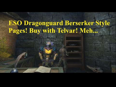 ESO Dragonguard Berserker Style! Buy with Telvar!