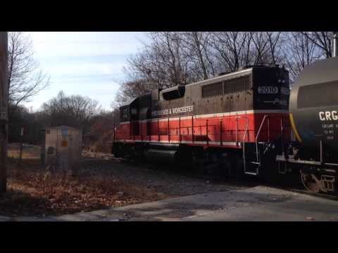 Providence & Worcester train at Millbury, MA